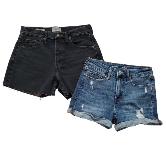 Universal Thread, Old Navy Pants - Denim Shorts Bundle 2 Piece Womens Size 2 Universal Thread & Old Navy Frayed Hem